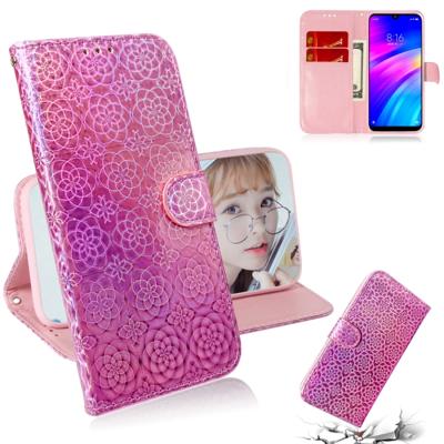 Voor Xiaomi Redmi 7/Y3 effen kleur kleurrijke magnetische Buckle horizontale Flip PU lederen draagtas met houder & kaartsleuven & portemonnee & Lanyar