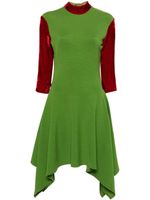 Jean Paul Gaultier Pre-Owned robe asymétrique à manches en velours (années 1990 - Vert