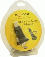 DeLOCK USB 2.0 to Serial Adapter seriële kabel Zwart USB A RS-232 - thumbnail
