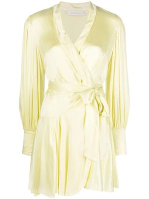 ZIMMERMANN robe portefeuille à manches longues - Jaune
