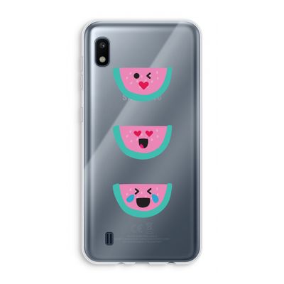 Smiley watermeloen: Samsung Galaxy A10 Transparant Hoesje