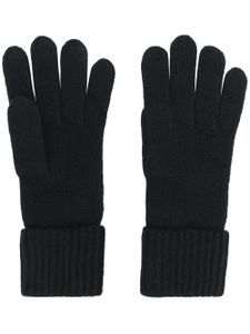 N.Peal gants nervurés en cachemire - Noir