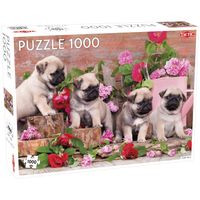 Tactic Puzzel Puppy Pugs 1000 Stukjes - thumbnail
