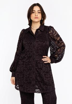 Yoek Blouse | Bruin | Maat 46/48