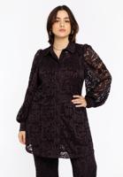 Yoek Blouse | Bruin | Maat 46/48