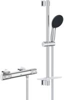 Grohe QuickFix Precision Feel thermostatische douchecombinatie met planchet chroom