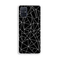 Geometrische lijnen wit: Galaxy A71 Transparant Hoesje