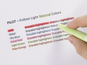 Pilot FriXion Light Natural Colors markeerstift 6 stuk(s) Beitelvormige punt Blauw, Grijs, Lichtgroen, Oranje, Roze, Rood