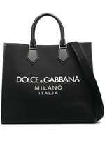 Dolce & Gabbana grand sac cabas à logo imprimé - Noir - thumbnail