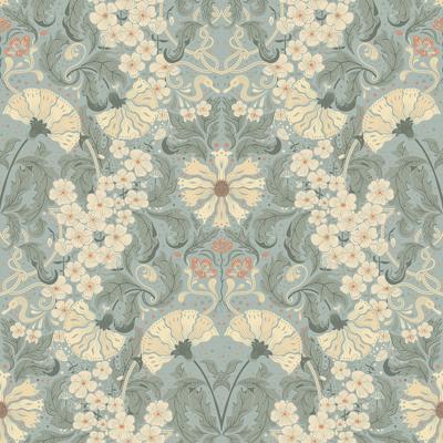 Dutch Wallcoverings Hjärterum - Öjvind - Lichtblauw