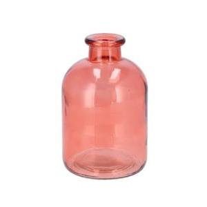 DK Design Bloemenvaas fles model - koraal roze - D11xH17cm