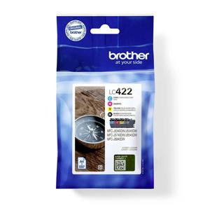 Brother Inktcartridge LC-422VAL Origineel Combipack Zwart, Cyaan, Magenta, Geel LC422VAL