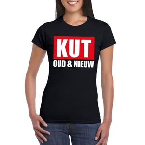 Foute oud en nieuw t-shirt kut oud en nieuw zwart voor dames