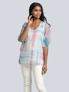 Blouse Alba Moda Wit::Roze