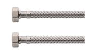 Riko Flexibele aansluitslang 1/2" bi x 3/8" bi 60 cm RVS