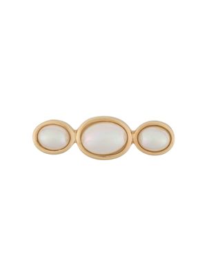 Christian Dior Pre-Owned broche à perles artificielles (années 1980) - Orange