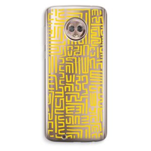 Majorelle Blue Print: Motorola Moto G6 Transparant Hoesje