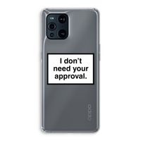 Don't need approval: Oppo Find X3 Pro Transparant Hoesje