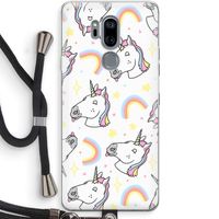 Rainbow Unicorn: LG G7 Thinq Transparant Hoesje met koord