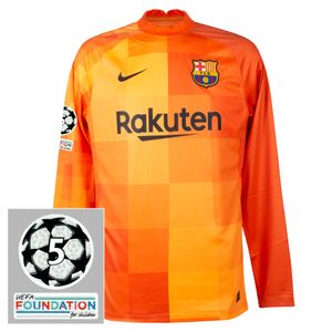 FC Barcelona Keepersshirt 2021-2022  + Champions League Badges