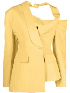 Jacquemus blazer Baska à design asymétrique - Jaune