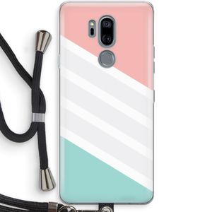 Strepen pastel: LG G7 Thinq Transparant Hoesje met koord