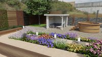 Woodpro Tiel Overkapping 300x250 cm 28 mm vuren blank- Plat dak- Onbehandeld vurenhout- Woodpro