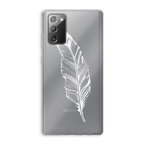 Pluim: Samsung Galaxy Note 20 / Note 20 5G Transparant Hoesje