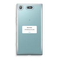 Reminder: Sony Xperia XZ1 Compact Transparant Hoesje