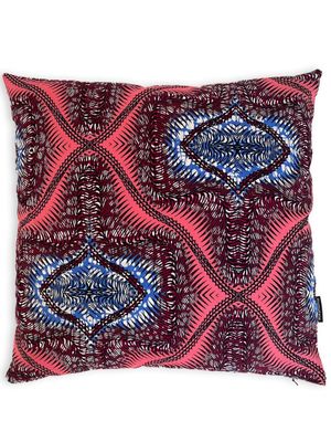 Mumutane coussin Isolo Endless à imprimé graphique - Rose