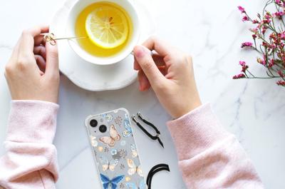 Case Anti-shock voor iPhone 14 Vlinder