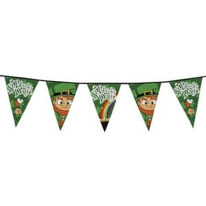 2x stuks Sint Patricks Day vlaggenlijn slinger 8 meter