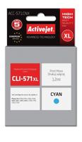 Activejet ACC-571CNX inkt (Canon CLI-571C XL vervanging; Supreme; 12 ml; blauw)