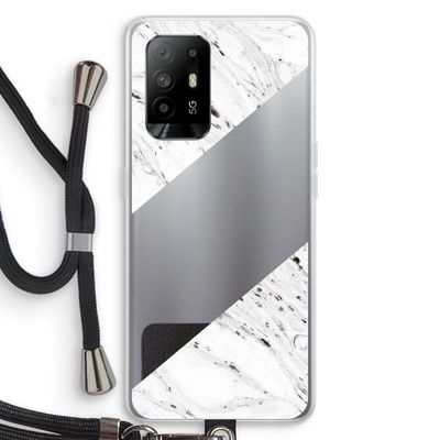 Biggest stripe: Oppo A95 5G Transparant Hoesje met koord