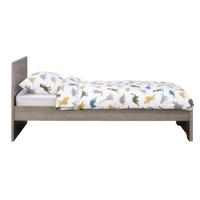 Leen Bakker - Bed Tempo - Eikenkleur - 90x200 Cm - Spaanplaat - Grijs