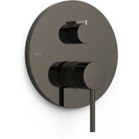 Douchekraan afbouwdeel Tres Study Exclusive | Inbouw | Mengkraan | 2-weg | Rond | Zwart metallic
