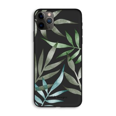 Tropical watercolor leaves: iPhone 11 Pro Max Biologisch afbreekbaar hoesje