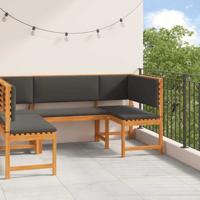 Tuinbankset 3 pcs Bruin Massief acaciahout