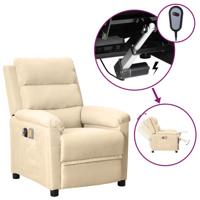 Massagestoel elektrisch stof crèmekleurig