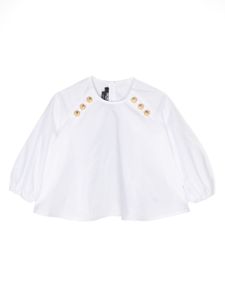 Balmain Kids blouse à boutons décoratifs - Blanc