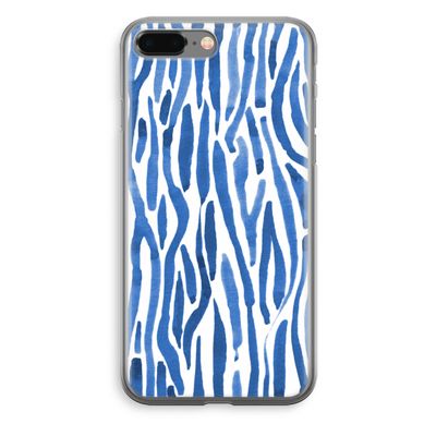 Blauwe nerven: iPhone 8 Plus Transparant Hoesje
