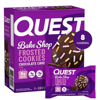 Quest Frosted Cookies Chocolate Cake (8 stuks)