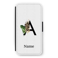 Charcoal Flora: iPhone 12 Pro Max Flip Hoesje