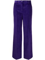 P.A.R.O.S.H. pantalon en velours côtelé à taille haute - Violet - thumbnail