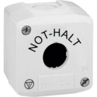 Schneider Electric XALK01 Lege behuizing 1 inbouwplaats (b x h x d) 68 x 68 x 53 mm NOT-HALT Geel, Lichtgrijs 1 stuk(s)