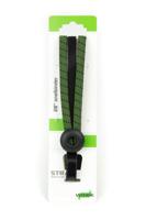 Qibbel Widek triobinder eye met haak 3x12mm zwart/olijfgroen
