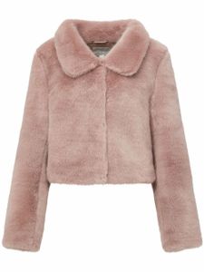 Unreal Fur veste Tirage crop en fourrure artificielle - Rose