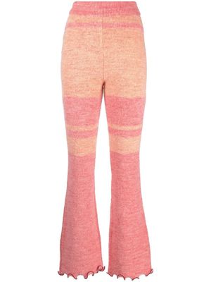 Andersson Bell pantalon en maille à rayures - Rouge