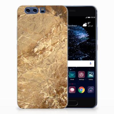 Huawei P10 Plus | TPU | Siliconen hoesje | Marmer Creme