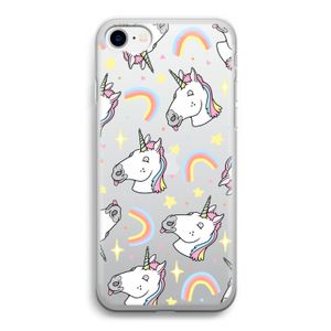 Rainbow Unicorn: iPhone SE 2020 Transparant Hoesje